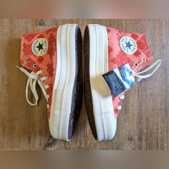 CONVERSE Chuck Taylor All Star Lift Platform Tonal Embroidery Pink size 7.5 NWT - Picture 4 of 11